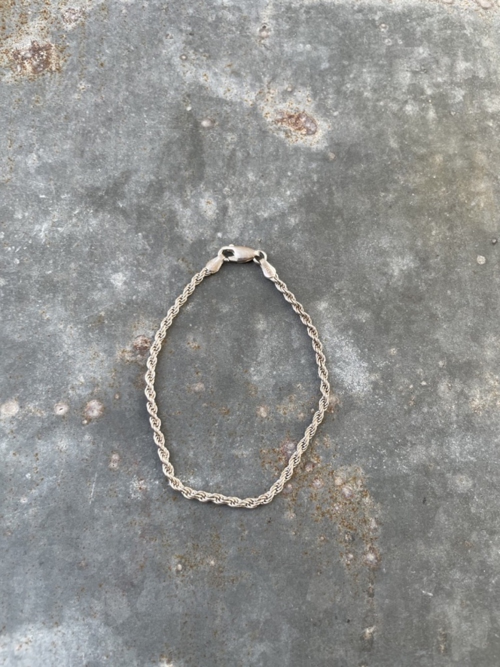925 Sterling Silver 7" braided Rope Chain Bracelet 2mm - Picture 3 of 8